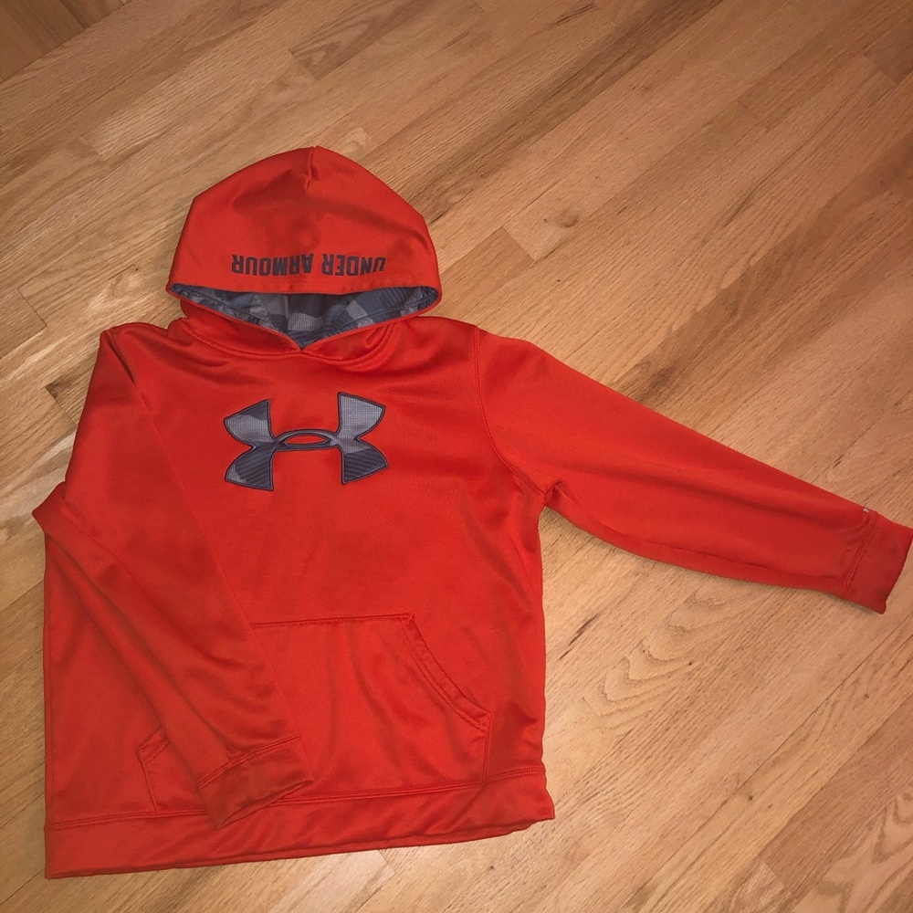 Orange Kids Under Armor Sweatshirt